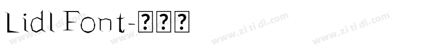 Lidl Font字体转换